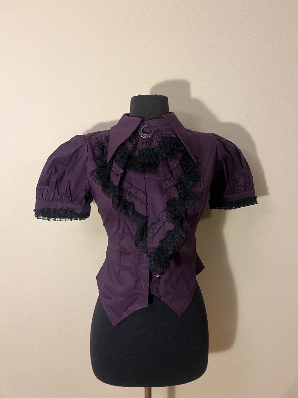 Dark in Love Deep Purple Gothic Blouse